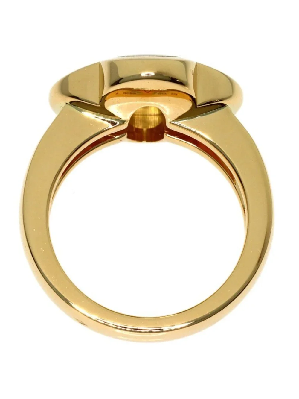 Van Cleef & Arpels Pure Alhambra Shell 50 Ring 18k Yellow Gold